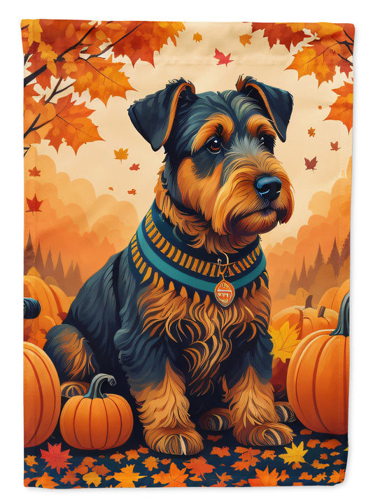 Airedale Terrier Fall House Flag Large Porch Sleeve Pole Decorative Outside Yard Banner Artwork Wall Hanging, Polyester, House Size, Multicolor